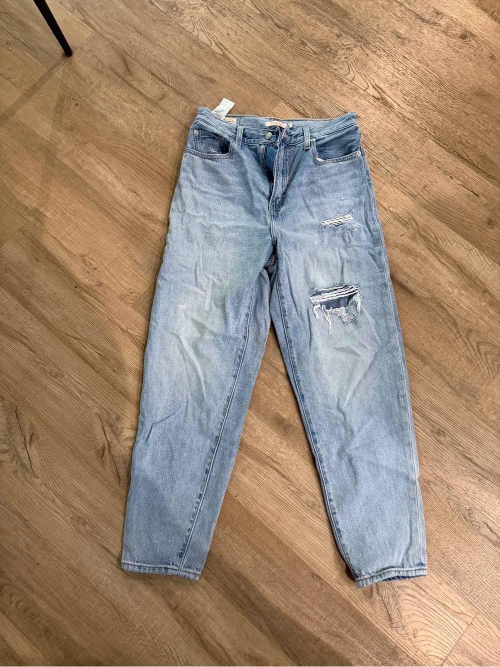 Levi's Light Blue High Waisted Loose Taper Distressed Women's Jeans